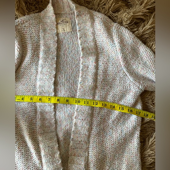 Hollister S Pink Blue Open Long Cardigan Sweater - Picture 7 of 9